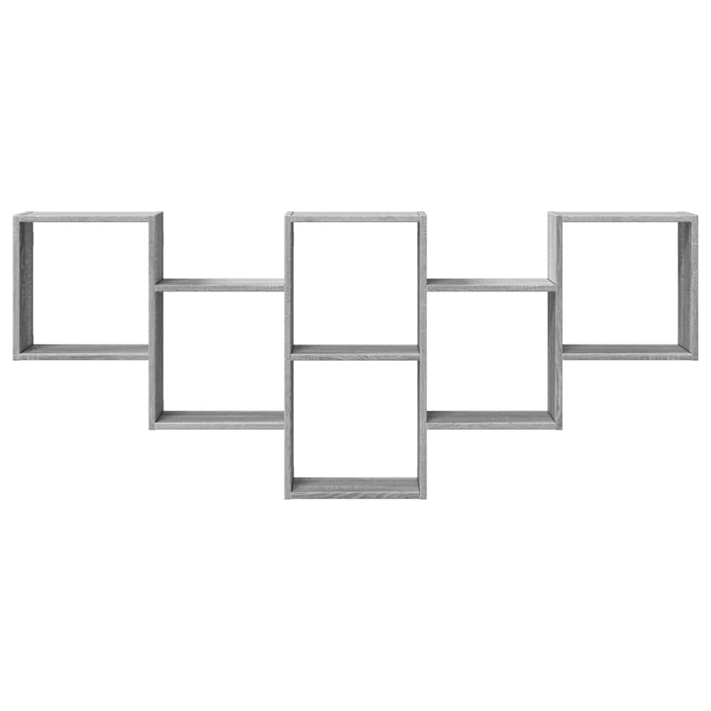 Wall shelf Grey Sonoma 159x18x66 cm wood material