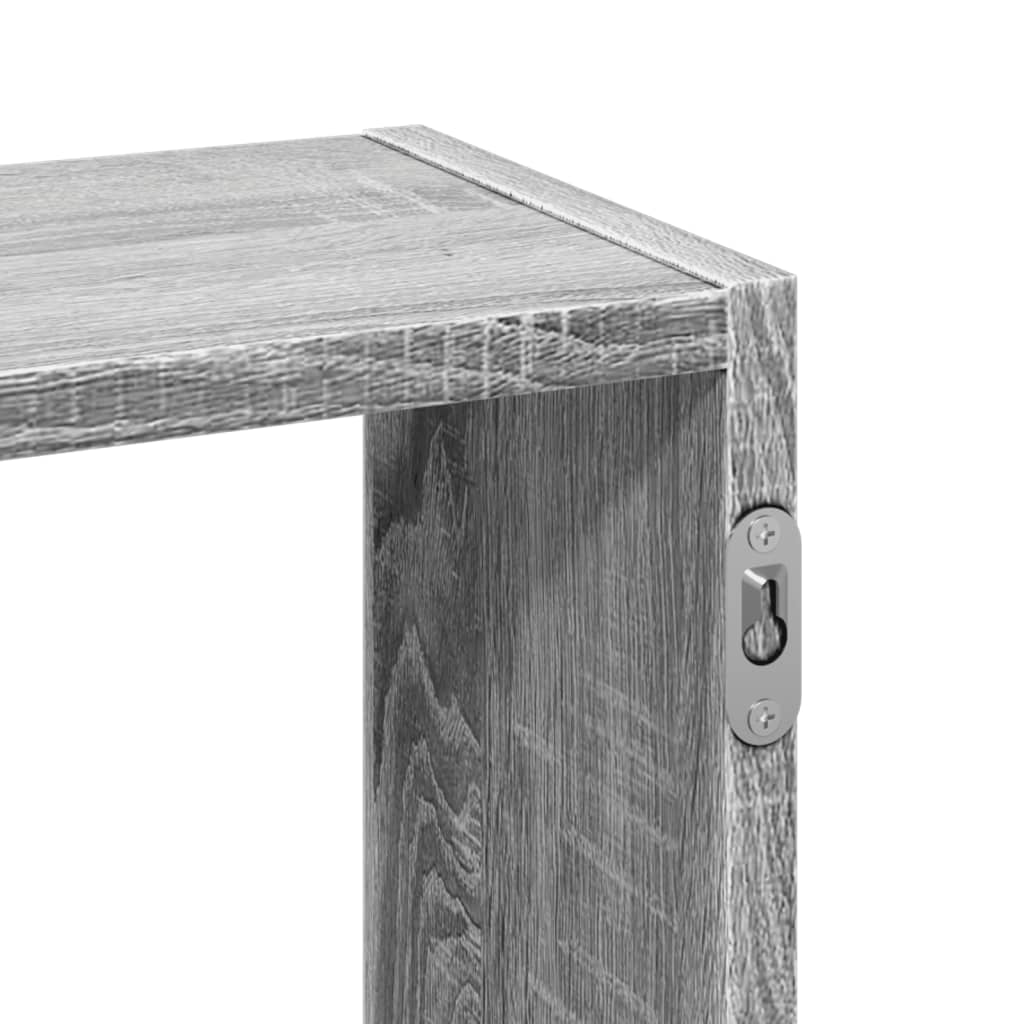 Wall shelf Grey Sonoma 159x18x66 cm wood material