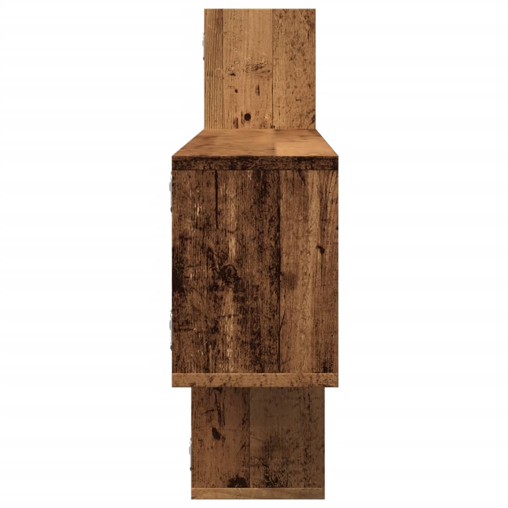 Wall shelf reclaimed wood look 167.5x18x68 cm wood material
