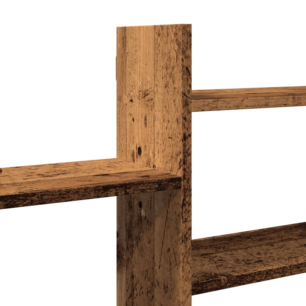 Wall shelf reclaimed wood look 167.5x18x68 cm wood material