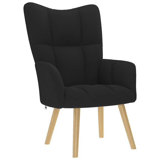 Fauteuil de relaxation tissu noir