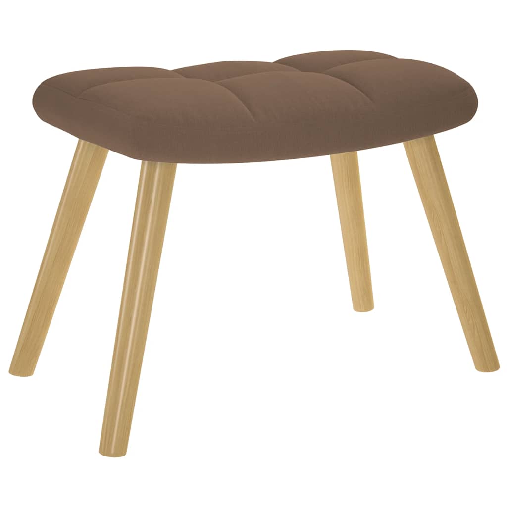 Relaxsessel mit Hocker Braun Stoff