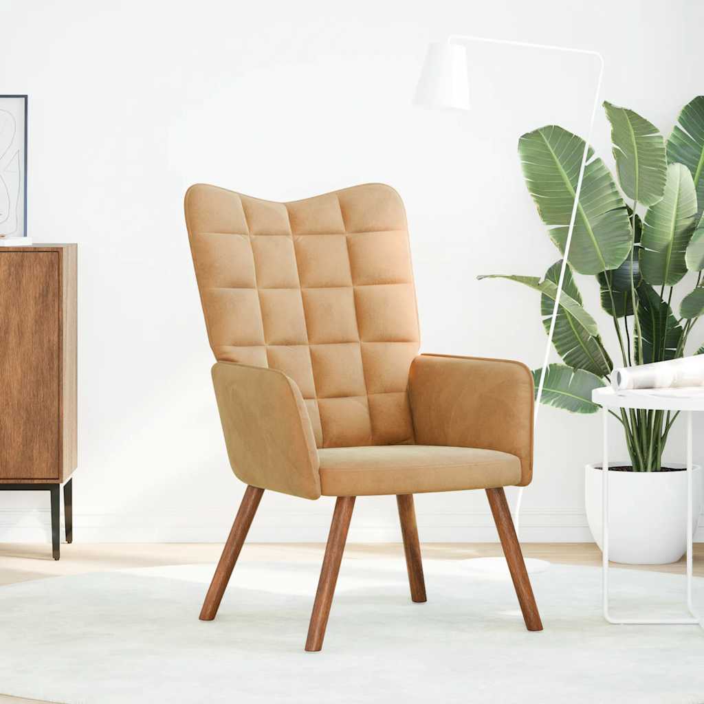Relaxsessel Braun Samt