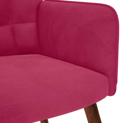 Relaxsessel mit Hocker Weinrot Samt