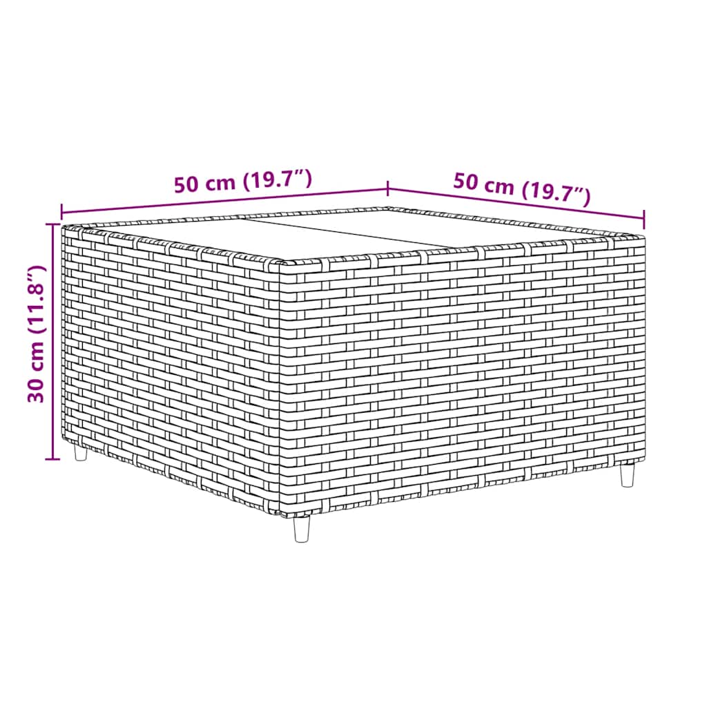 7-tlg. Garten-Lounge-Set mit Kissen Schwarz Poly Rattan