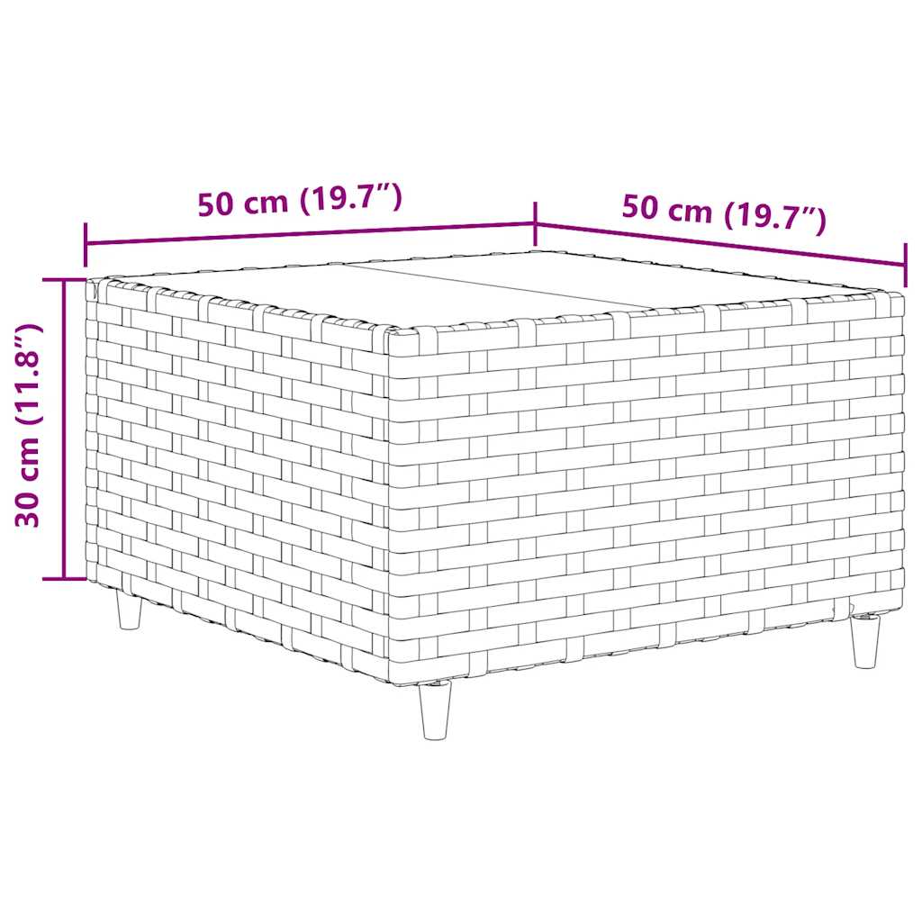 7-tlg. Garten-Lounge-Set mit Kissen Braun Poly Rattan