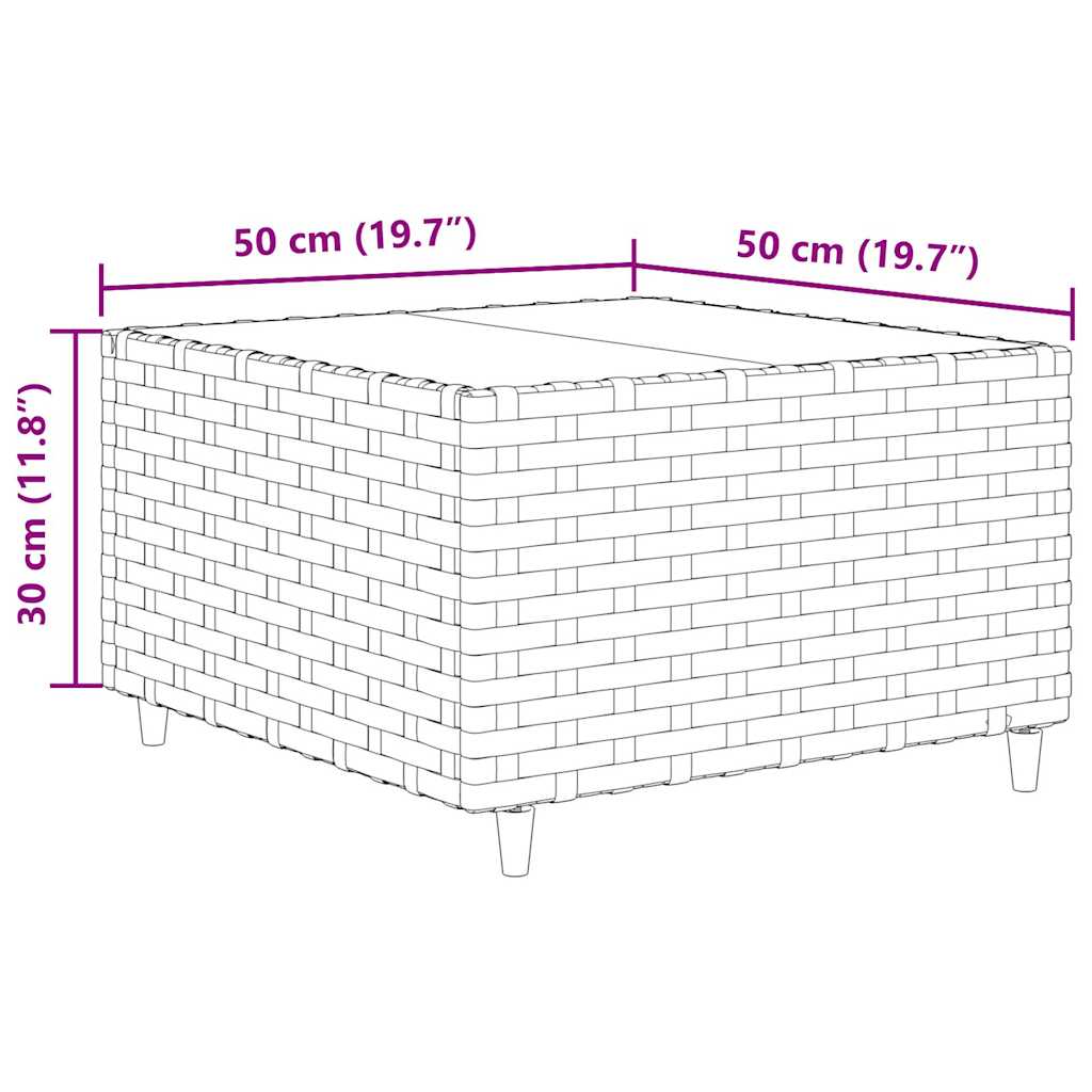 6-tlg. Garten-Lounge-Set mit Kissen Braun Poly Rattan
