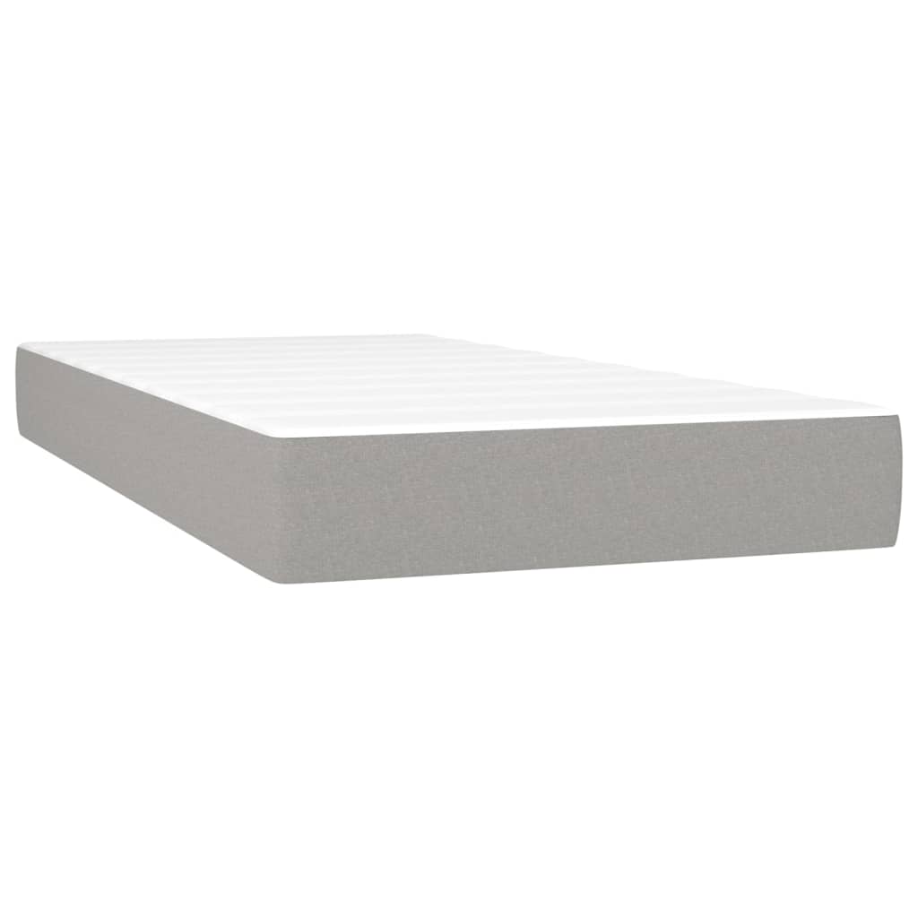 Matelas à ressorts ensachés pour enfant tissu gris clair 80x160 cm