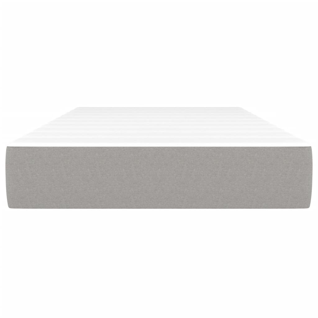 Matelas à ressorts ensachés pour enfant tissu gris clair 80x160 cm