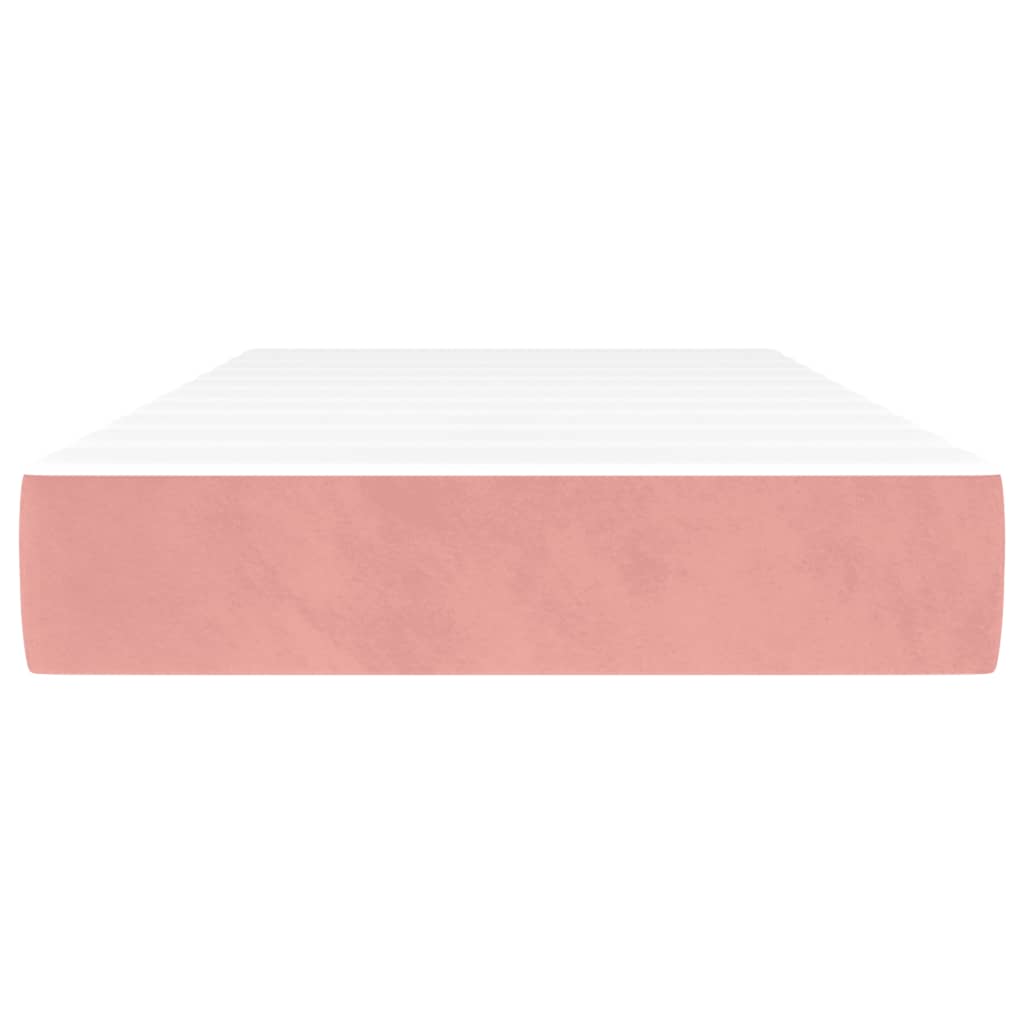 Matelas à ressorts ensachés pour enfant rose 80x160 cm velours