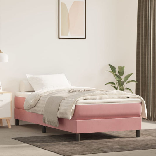 Matelas à ressorts ensachés rose 80x210x20 cm velours