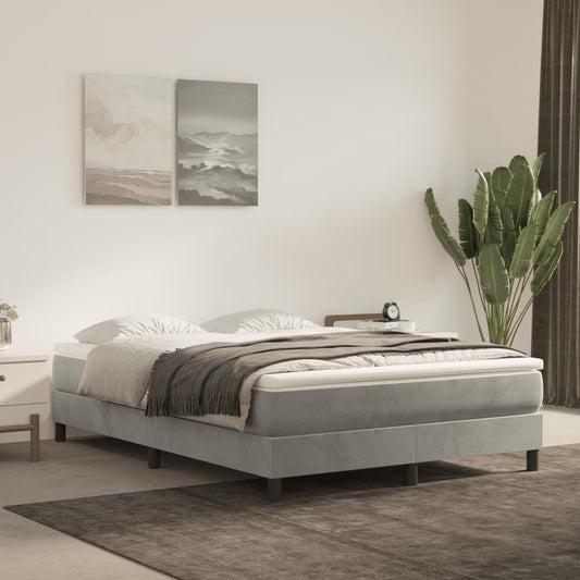 Matelas à ressorts ensachés gris clair 120x210x20 cm velours