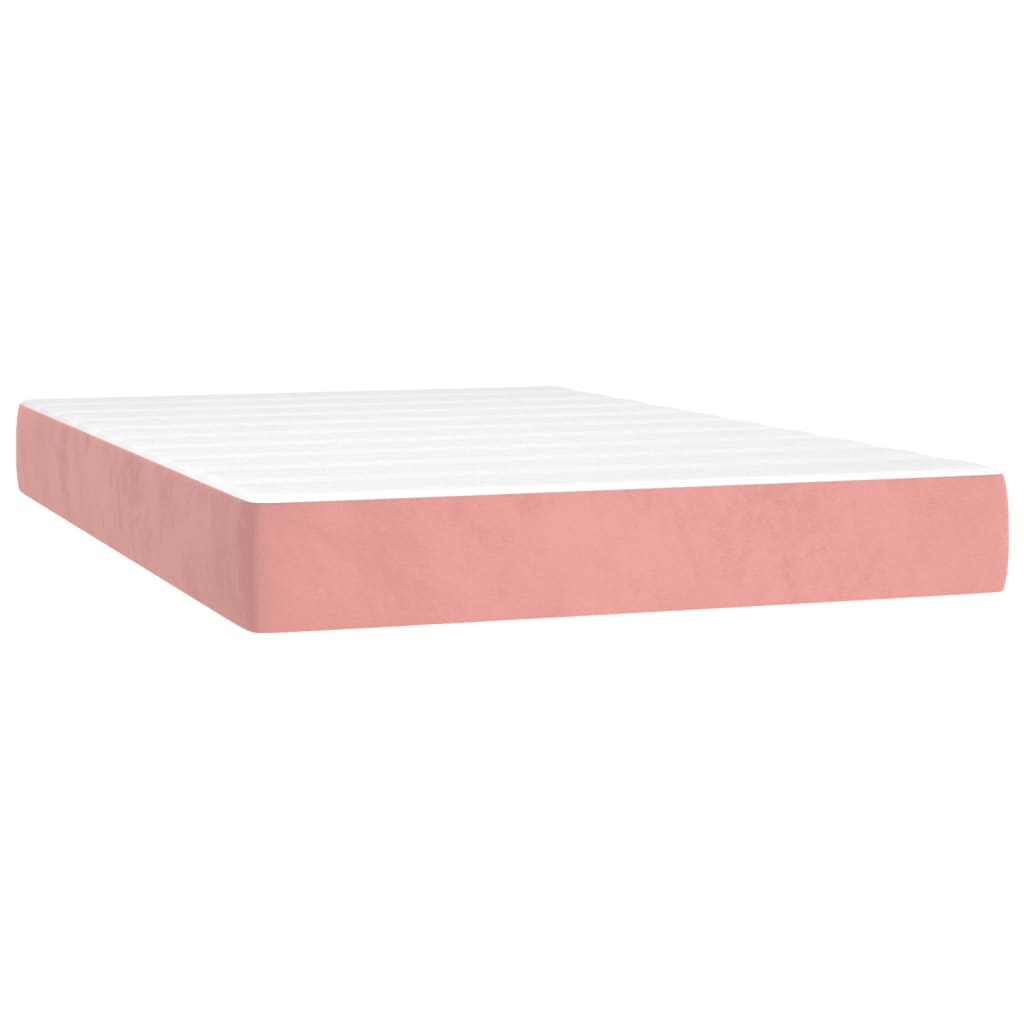 Matelas à ressorts ensachés rose 120x210x20 cm velours