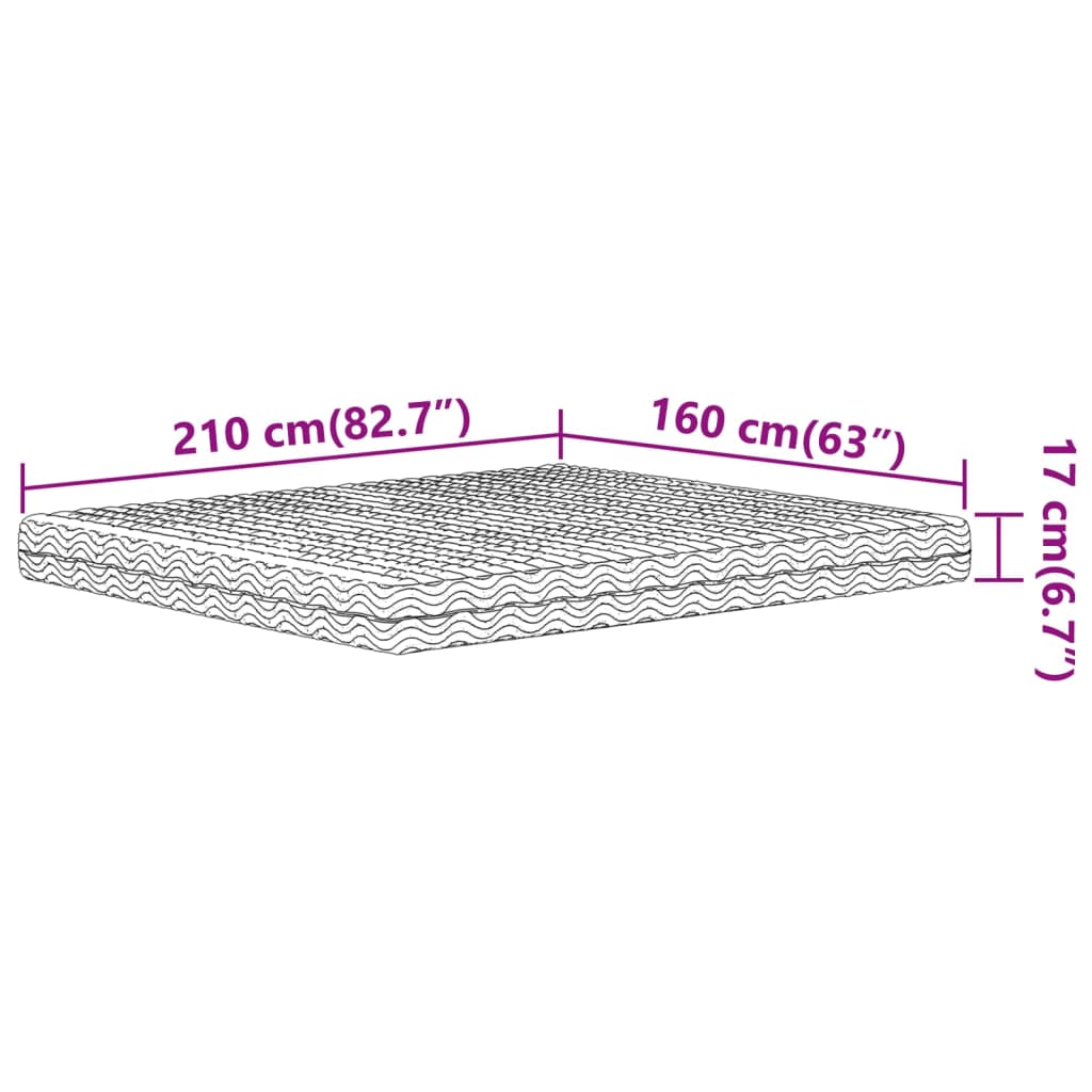 Matelas mousse blanc 160x210 cm dureté H2 H3