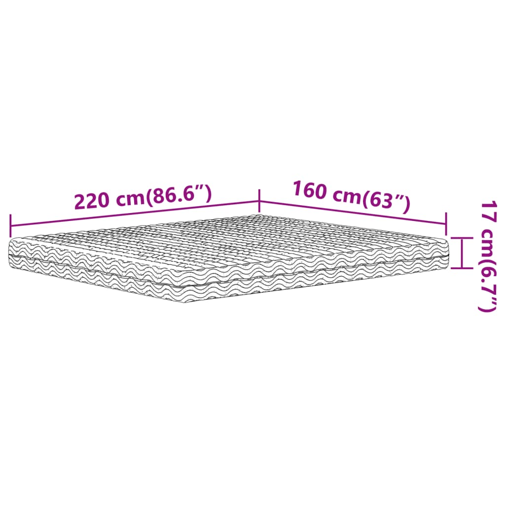 Matelas mousse blanc 160x220 cm dureté H2 H3