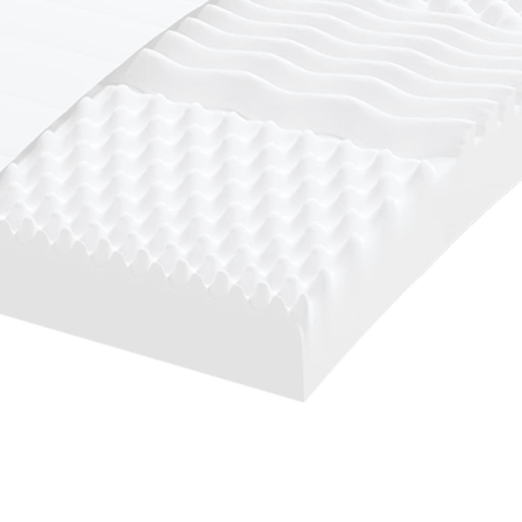 Matelas mousse blanc 80x210 cm 7 zones dureté 20 ILD