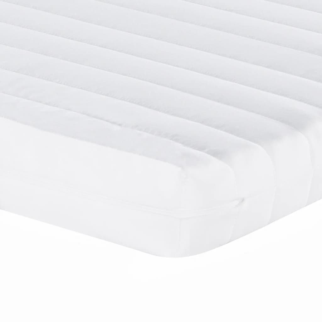 Matelas mousse blanc 90x210 cm 7 zones dureté 20 ILD