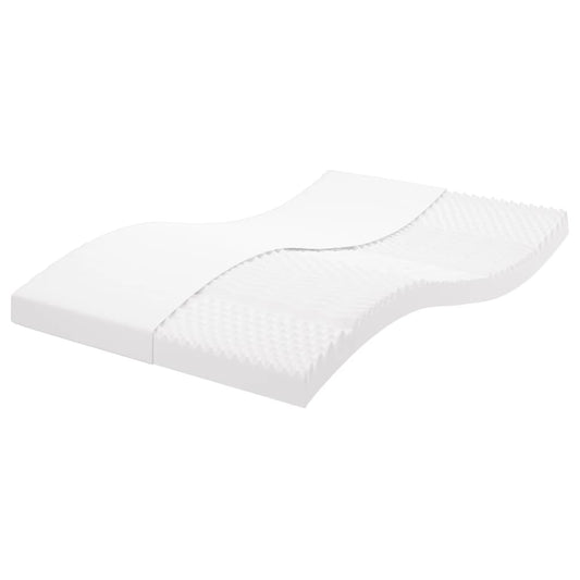 Matelas mousse blanc 120x210 cm 7 zones dureté 20 ILD