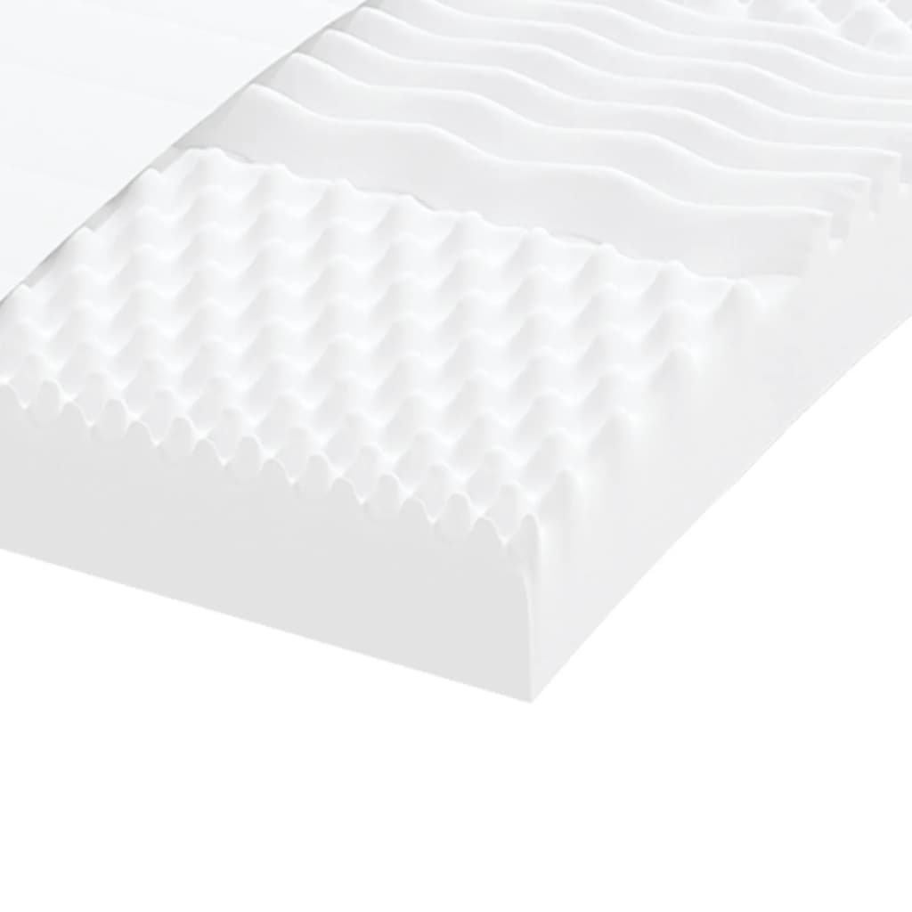 Matelas mousse blanc 90x220 cm 7 zones dureté 20 ILD