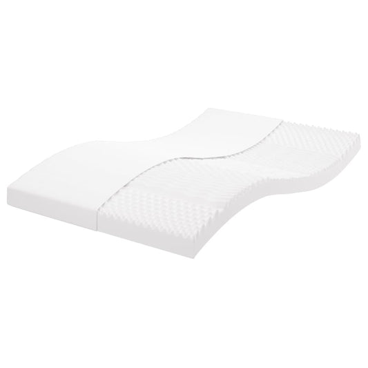 Matelas mousse blanc 120x220 cm 7 zones dureté 20 ILD