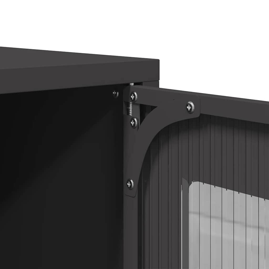 Bedside table black 36x39x60.5 cm cold-rolled steel