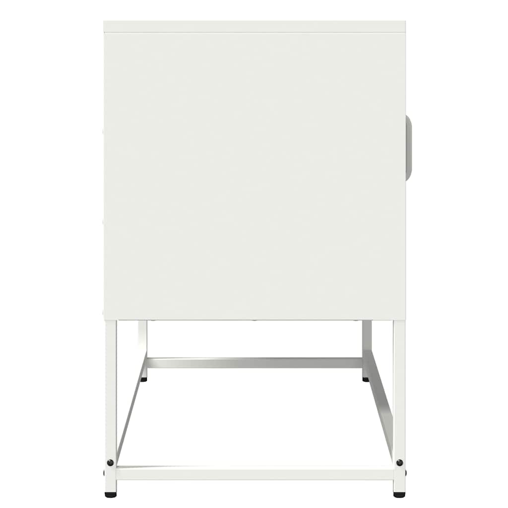 Meuble TV blanc 68x39x60,5 cm en acier laminé à froid