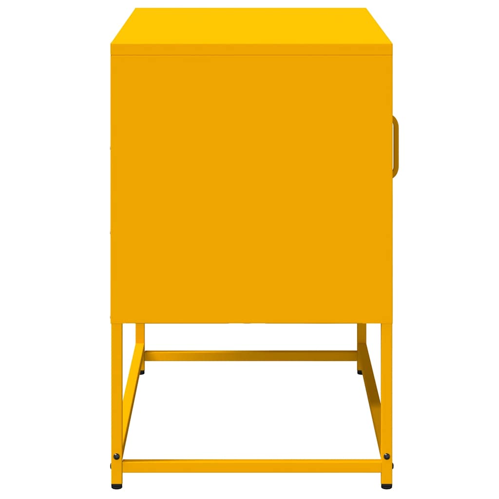 Meuble TV jaune moutarde 68x39x60,5 cm en acier