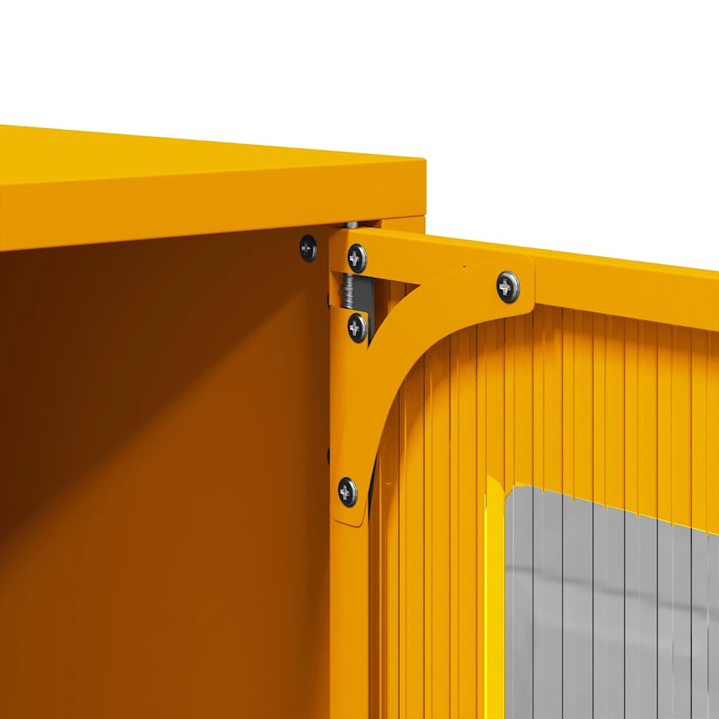Meuble TV jaune moutarde 68x39x60,5 cm en acier