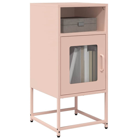 Bedside table pink 36x39x78 cm cold-rolled steel