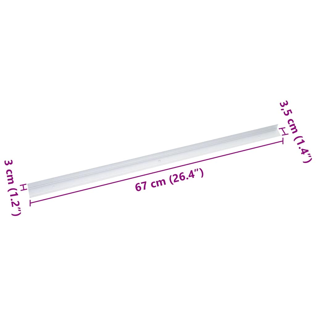 Treppenkantenprofile 30 stk. Silber 67 x 3.5 x 3 cm Aluminium