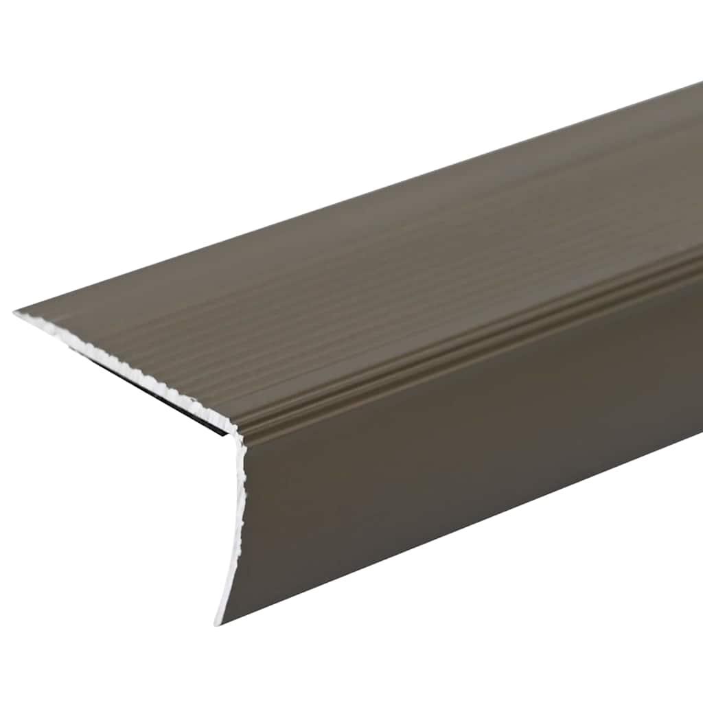 Treppenkantenprofile 30 stk. Braun 67 x 3 x 2 cm Aluminium