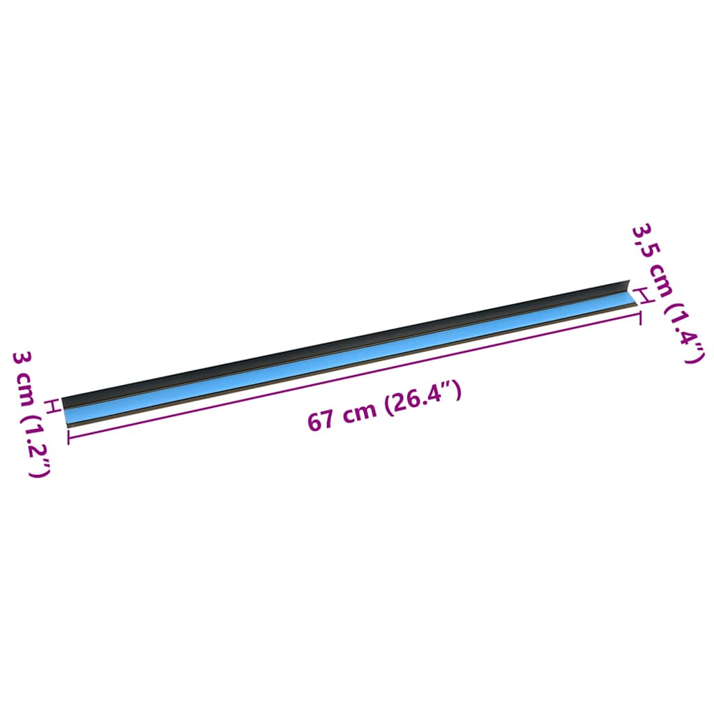 Treppenkantenprofile 30 stk. Braun 67 x 3.5 x 3 cm Aluminium