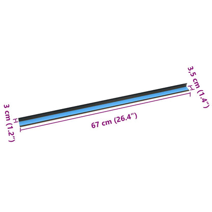 Treppenkantenprofile 30 stk. Braun 67 x 3.5 x 3 cm Aluminium