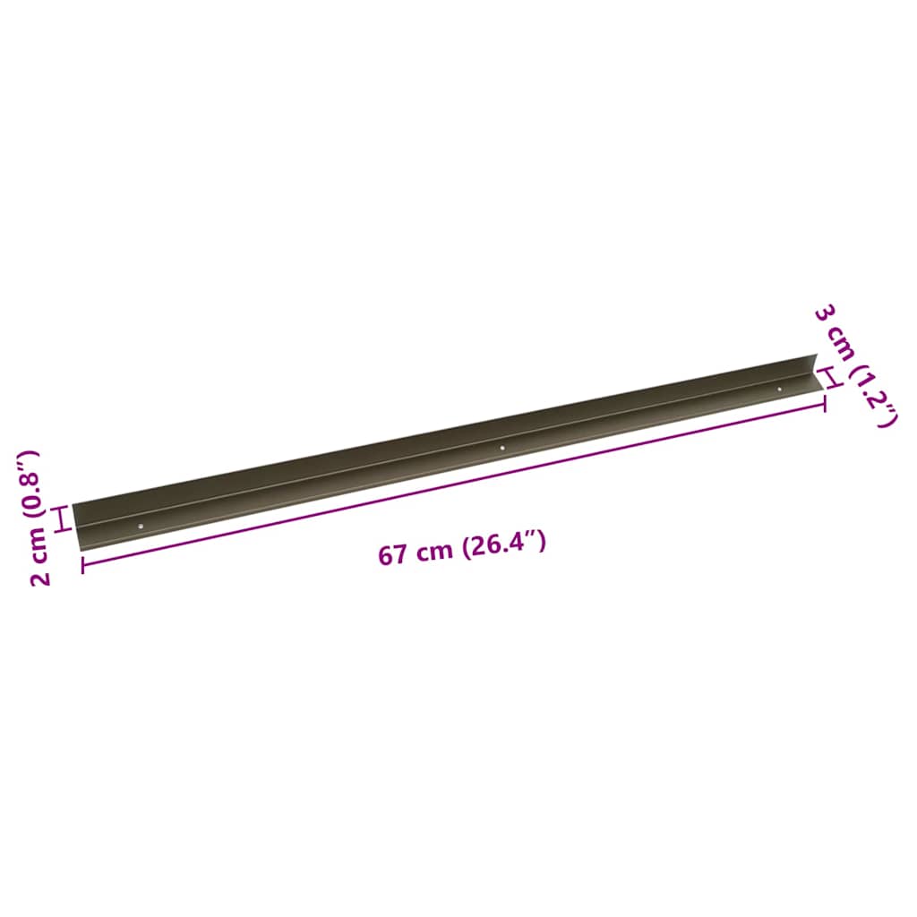 Treppenkantenprofile 30 stk. Champagner 67 x 3 x 2 cm Aluminium