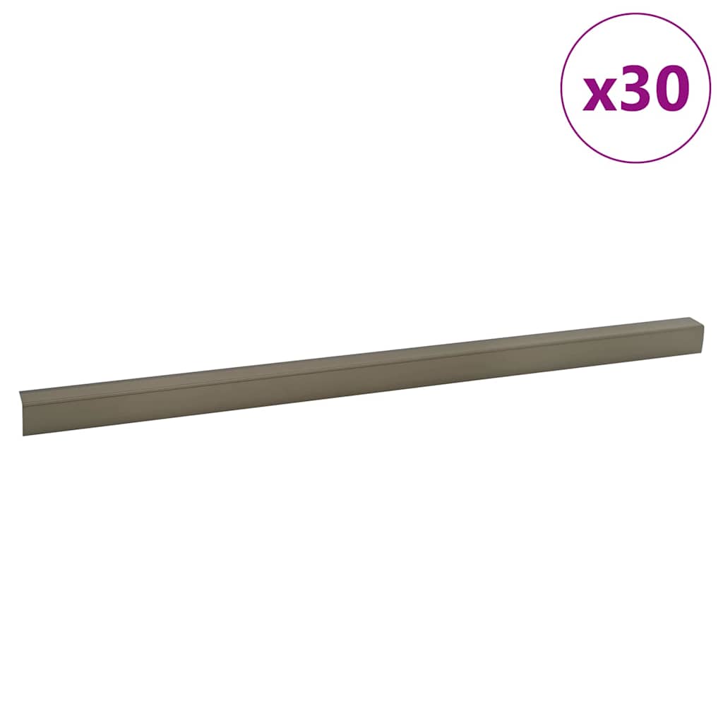 Treppenkantenprofile 30 stk. Champagner 67 x 3 x 2 cm Aluminium