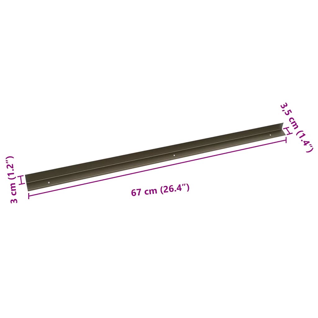Treppenkantenprofile 30 stk. Champagner 67 x 3.5 x 3 cm