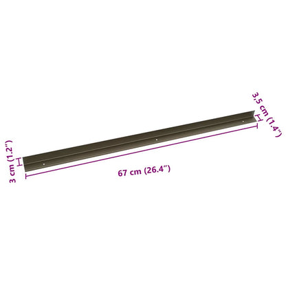 Treppenkantenprofile 30 stk. Champagner 67 x 3.5 x 3 cm