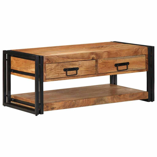 Table basse 90x50x38 cm en bois d'acacia massif
