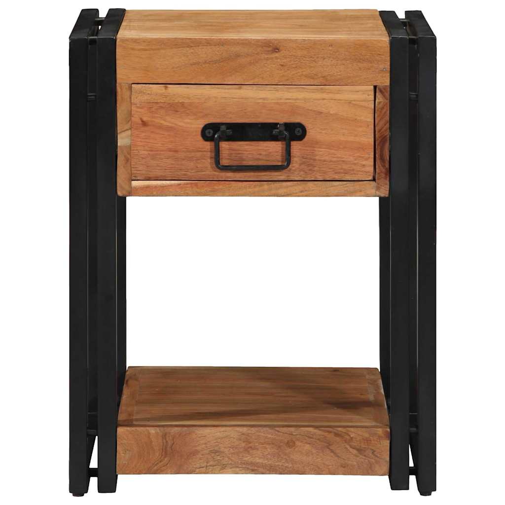 Nachttisch 2 stk. Braun 40 x 40 x 50 cm Massivholz Akazie