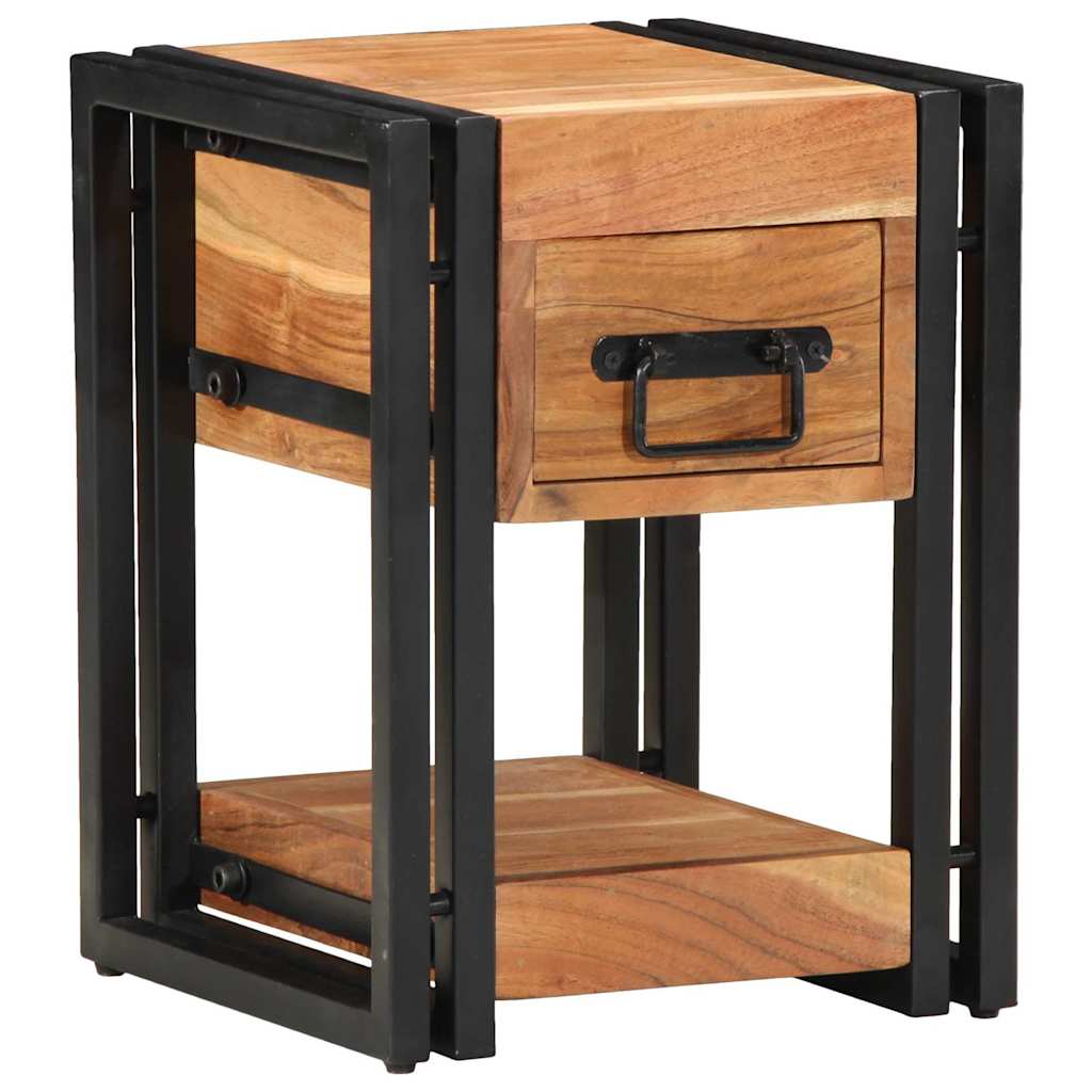 Nachttisch 2 stk. Braun 30 x 30 x 40 cm Massivholz Akazie