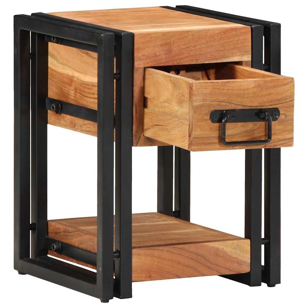 Nachttisch 2 stk. Braun 30 x 30 x 40 cm Massivholz Akazie