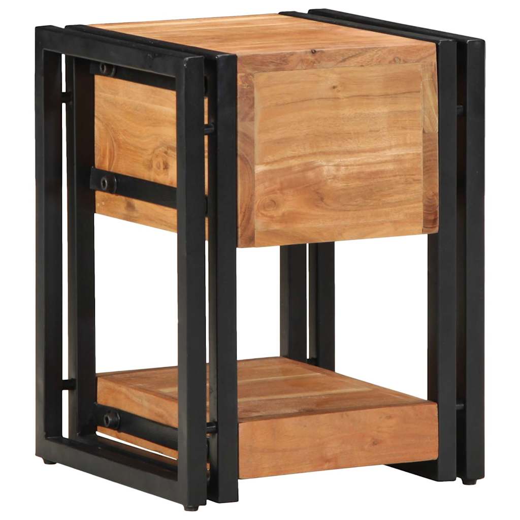 Nachttisch 2 stk. Braun 30 x 30 x 40 cm Massivholz Akazie