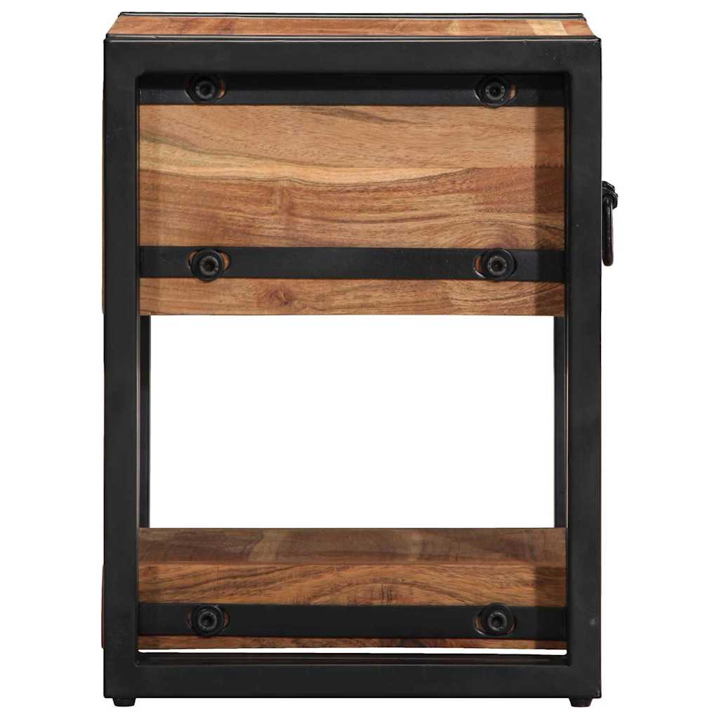 Nachttisch 2 stk. Braun 30 x 30 x 40 cm Massivholz Akazie