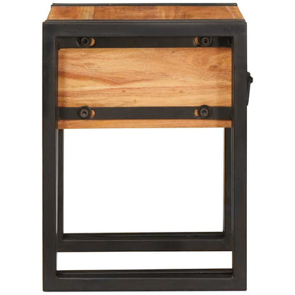 Beistelltisch mit Schubladen 30 x 30 x 40 cm Massivholz Akazie