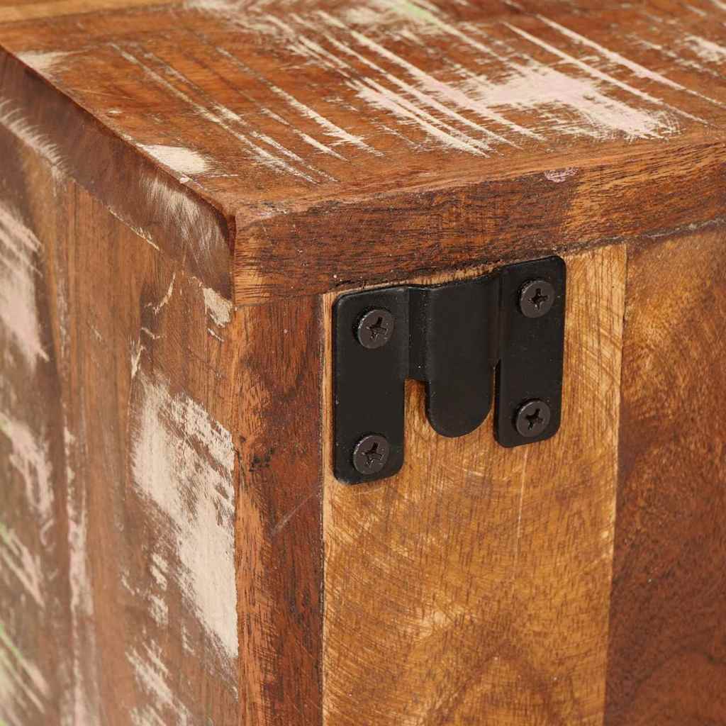 Nachttisch Braun 35 x 33 x 48 cm Massivholz Altholz