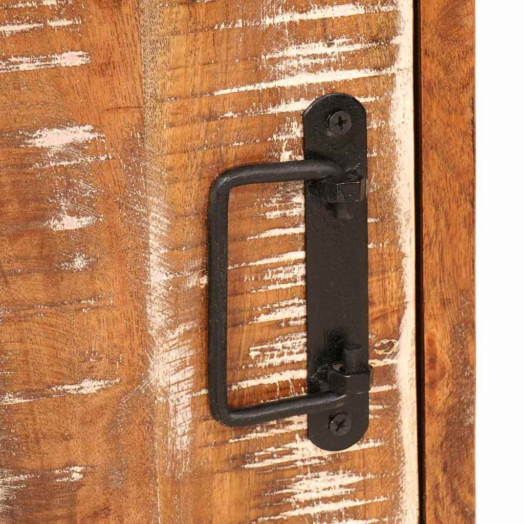 Nachttisch 2 pcs Braun 35 x 33 x 48 cm Massivholz Altholz