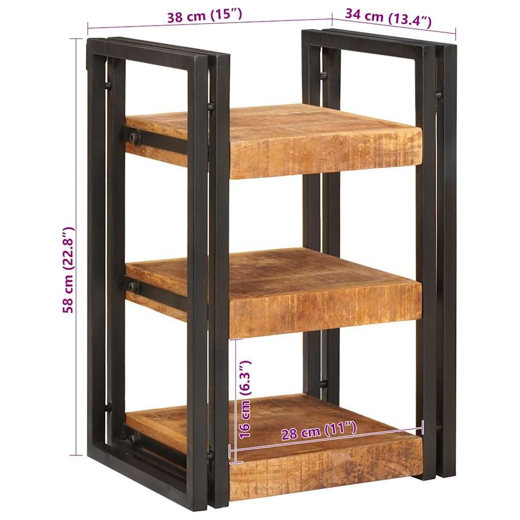 Nachttisch 2 stk. Braun und Schwarz 38 x 33 x 58 cm