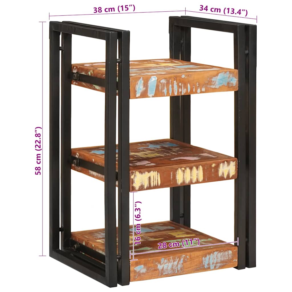 Nachttisch 2 stk. Braun und Schwarz 38 x 33 x 58 cm