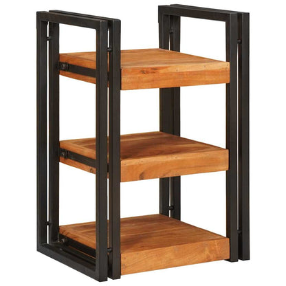 Nachttisch Braun und Schwarz 38 x 33 x 58 cm Massivholz Akazie