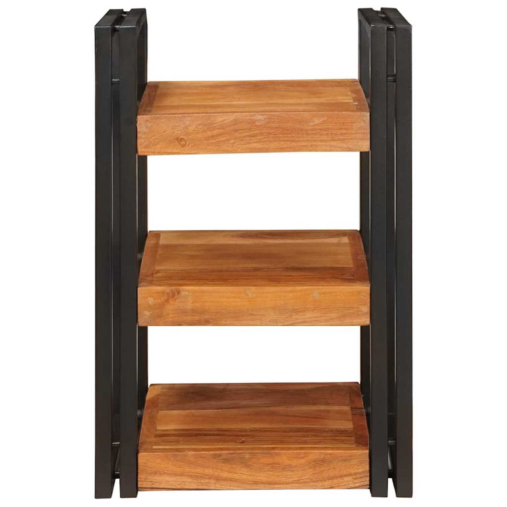Nachttisch 2 stk. Braun und Schwarz 38 x 33 x 58 cm